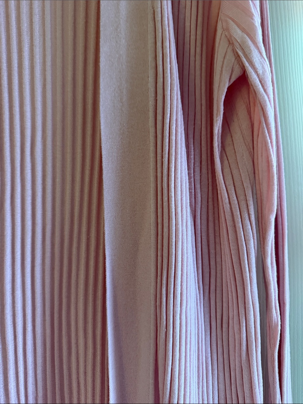 LOFT Pink Ribbed Open-Front Cardigan - Picture 2 of 5